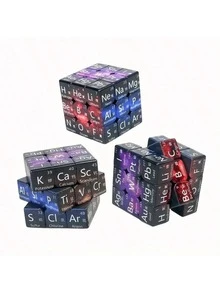 Chemical Element Periodic Table , Educational Puzzle Toy For Students, Middle School Chemistry Knowledge Point 3x3 Cube Gift - Multiple Styles - View 4