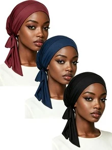 YPGVUO Multi‑Color Knotted Inner Hijab Cap, Breathable Adjustable Head Wrap For Home And Outdoor Styling, Elegant Holiday Present For Ladies - Multicolor - View 3