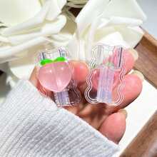 1 Set TPU Flower Data Cable Protector, Protects Data Cable, Made Of Durable ABS Material - Compatible With Apple 18W/20W Charger, Protects Charging Phone Cable From Damage - Pink Transparent Peach - View 5