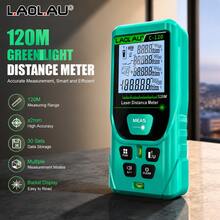 L.A.OL.A.U LAOLAU 雷射測距儀，±1mm 高精度數位測量工具，附背光 LCD 螢幕、氣泡水準儀，可測面積/體積/勾股定理，30 組數據儲存，便攜式測距儀，適用於建築、居家翻修與 DIY - 均碼 - 查看 1