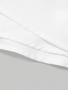 Women's Halter Neck Mid-Length Dress, Deep V-Neck Backless A-Line Skirt, Double Layer Flared Hem, Summer Elegant Cocktail Party Wedding Guest Outfit - White - View 8