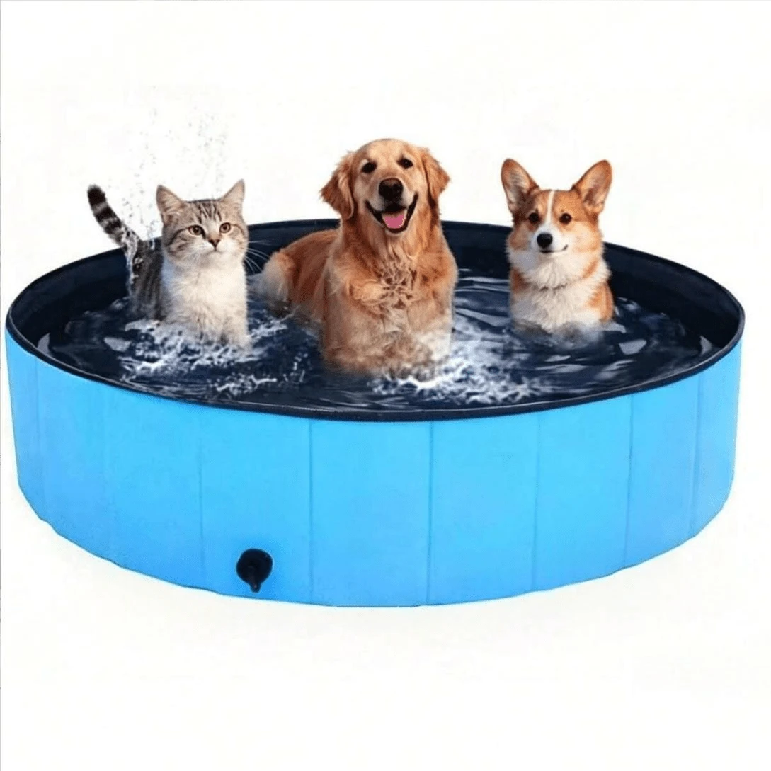 Reversible Stackable Thickened Pet Swimming Pool, Large Capacity Portable, Suitable For Indoor And Outdoor Use (Drainage Hole Position Varies By Model, Image Shown For Reference Only)