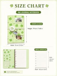 A6 Loose-Leaf Planner, Star & Polka Dot Loose-Leaf Diary, Replaceable Inner Pages, Daily Schedule Memo, Suitable For Work, Study, Office, Back To School Supplies, School Essentials And First Day Of School, Only Includes Cover And Inner Pages - Multicolor - View 10