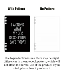 Fashionable Black Spiral Notebook - 5.5x8.3 Inches, Perfect Gift For Women And Girls, Elegant Journal | Cute Aesthetic | Spiral Bound - 5.5x8.3 Inches, With Day Of The Week, Weather, Memo Number And Date Markers, School Supplies, Back To School - Multicolor - View 2