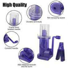 Mesin Rajut Kreatif, Alat Rajut Benang Mini Portabel dengan Engkol Tangan, Mesin Rajut Dekoratif dengan Spool, Cocok untuk Proyek Buatan Tangan, Kerajinan DIY, Alat Merajut, Alat Jahit, Aksesoris Jahit - mesin penganyam - View 6