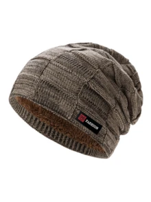 1pc Unisex Autumn/Winter Warm Thermal Lined Knitted Hat With Ear Flaps, Windproof And Versatile Beanie For Daily Outdoor Wear - Multicolor - View 4