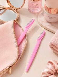 30pcs Light Pink Shaving Set, Eyebrow Trimmer, Exfoliating & Grooming Tools, Body Hair Removal Trimmer, Women's Eyebrow Shaping Set, With Long Handle Blades And Precision Guard, Suitable For Home Or Travel Use - Multicolor - View 10