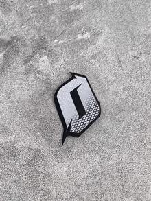 Honeycomb Racing Number 0-9 Waterproof Vinyl Sticker Set – Gray/Black Motorcycle Decorative Stickers - A - View 16