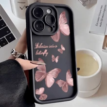 1. Casing Ponsel Motif Kupu-kupu Merah Muda Gelap, Huruf Inggris Merah Muda, Kartun Lucu, Kreatif, Personalisasi, Sederhana, Segar, Gaya Eropa dan Amerika untuk Anak Perempuan, Bingkai Lensa Hitam Buram, Desain Bertingkat, Casing Lembut Anti Jatuh Lengkap, Cocok untuk iPhone, Pelindung Casing Ponsel - MultiWarna - View 27