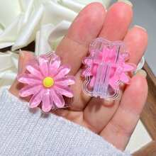 1 Set TPU Flower Data Cable Protector, Protects Data Cable, Made Of Durable ABS Material - Compatible With Apple 18W/20W Charger, Protects Charging Phone Cable From Damage - Pink Translucent Large Chrysanthemum - View 5