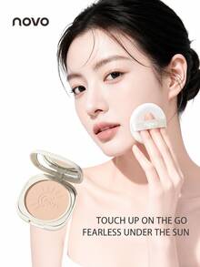 NOVO 2-In-1 Sun Protection & Makeup Setting Powder, Ultra-Fine Silky Texture, Oil Control & Pore Blurring, Suitable For On-The-Go Touch-Ups - 01#Sunscreen Powder - View 3