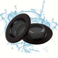 1/2pcs Black Stainless Steel Sink Strainer, Highly Efficient Filtration To Prevent Clogging, Essential Kitchen Cleaning Tool, Suitable For Kitchen Sink, Vegetable Washing Pool And Bathroom Drain - Multicolor - View 11