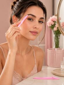 30pcs Light Pink Shaving Set, Eyebrow Trimmer, Exfoliating & Grooming Tools, Body Hair Removal Trimmer, Women's Eyebrow Shaping Set, With Long Handle Blades And Precision Guard, Suitable For Home Or Travel Use - Multicolor - View 8