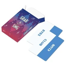 新款唱歌桌遊卡片，包含55張單字卡，適合家庭使用，完美適用於家庭遊戲之夜/生日派對/青少年團體和節日聚會，理想的聖誕節和情人節禮物 - 唱歌卡 - 查看 6