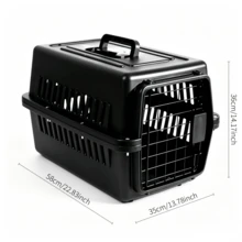 1 Trasportino per animali domestici con manico superiore, porta a scatto per impedire la fuga degli animali, design con ventilazione cava, adatto per viaggi all'aperto e uso in veicolo - Multicolore - Visualizzare 6
