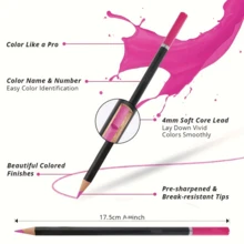 24/36/48/72/120 Professional Colored Watercolor Pencils Set For Adults & Teens - Premium Art Supplies With Vibrant Colors, For Professional Artistic Use - 72 Colors Water Soluble Colored Pencils - View 2