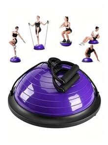 Semi-Balanced Training Ball | Yoga Exercise Ball With Support Straps, Suitable For Balance Training, Strength Exercises, Durable And Lightweight, Ideal For Indoor And Outdoor Use Sport - Multicolor - View 1