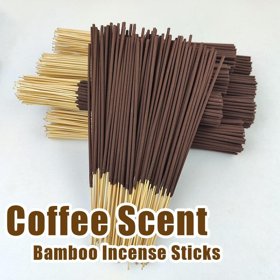 Coffee Scented Bamboo Incense Sticks, New Fragrance, Stable Burning, 22cm Single Stick, Large Capacity, Firm And Even Body, No Powder Drop, Home Incense, Tea Room, Shop Deodorization, Coffee Scent Relaxing And Soothing - Coffee Grounds Scented Incense Sticks - View 1