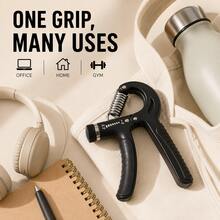 BSKT High Resistance Adjustable Grip Strengthener Without Counter, Ball Sports Combat Fitness Advanced Training For Men And Women Sports Enthusiasts, Thickened High Rebound Stainless Steel Spring, Non-Slip Wide Grip Handle, Full Range Force Adjustment, Badminton Basketball Boxing Climbing Grip Strength And Wrist Strength Training Equipment - Multiple Styles - View 6