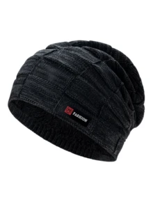 1pc Unisex Autumn/Winter Warm Thermal Lined Knitted Hat With Ear Flaps, Windproof And Versatile Beanie For Daily Outdoor Wear - Multicolor - View 9