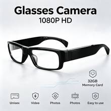 1080P HD Video Camera Glasses, Digital Camcorder, 65° Wide Angle Lens, Eye-Protecting DV Bicycle Sports Camera, Outdoor Sports Glasses, With 32GB Memory Card Portable Camera - View 3