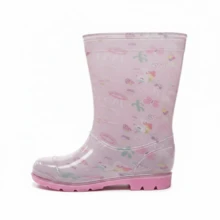 Kid's Rain Boots - Baby Pink - View 3