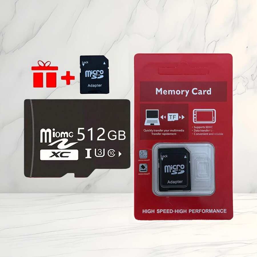 1件 Micro 高速 TF 卡附 SD 轉接卡 - C10 U3 Class 10 容量儲存卡,512GB/256GB/128GB/64GB/32GB/16GB/8GB,相容於平板電腦、智慧型手機、筆記型電腦、相機和車用音響系統,輕巧便攜設計,適用於影片錄製、遊戲、多媒體儲存 - 便攜式外部儲存方案,Micro SD 儲存卡,Micro SD 卡,手機儲存卡,Android 手機 SD 卡 - 查看 1