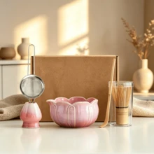1/5/7pcs Petal Raku Matcha Tea Set, Pink/Green Optional, Matcha Bowl, Matcha Full Set Tools, Complete Matcha Tools, Matcha Whisk Set, Matcha Tools, Matcha, Matcha Plate, Matcha Tools, Cup, Matcha Related Products, Including Matcha Bowl, Matcha Whisk, Matcha Cup, Matcha Whisk, Matcha Spoon, Tea Bowl Set, Matcha Brewing Tools - Multicolor - View 10