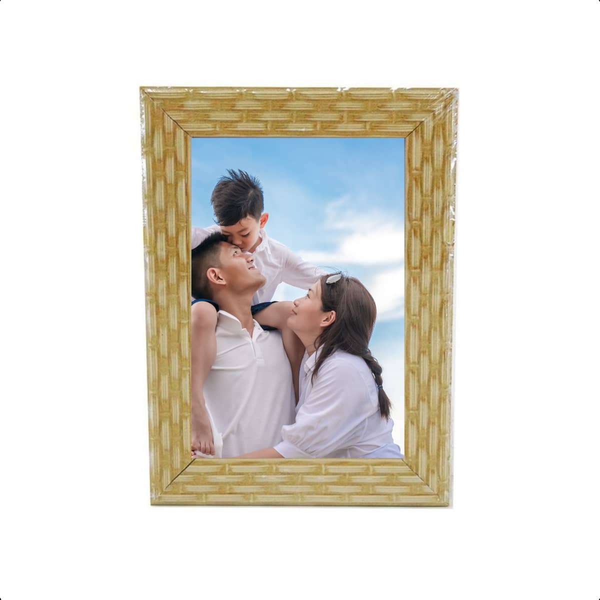 Porta Retrato de Madeira Treliça Tamanho da Foto 10x15 Moldura Quadro de Mesa Decoração Quarto Sala Presente - Madeira Treliça - Visão 1