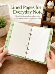 A6 Loose-Leaf Planner, Star & Polka Dot Loose-Leaf Diary, Replaceable Inner Pages, Daily Schedule Memo, Suitable For Work, Study, Office, Back To School Supplies, School Essentials And First Day Of School, Only Includes Cover And Inner Pages - Multicolor - View 6