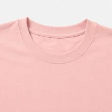 Women's Cotton T-Shirt, "Travel Is My Relax" Letter,Airplane & Heart Print,Pink Loose Round Neck Short Sleeve Tee,Breathable For Summer Daily Wear - 粉色 - 查看 3