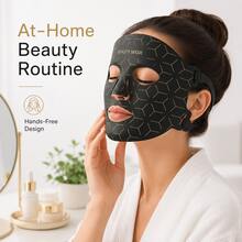 SUNPINT 7-Color LED Silicone Beauty Face Mask, 95 High-Brightness Red Light Beads, 630nm 650nm Red Light Wavelength, Helps Maintain Skin Health, Suitable For Daily Care, Keeps Skin Clean And Moisturized - Black - View 8