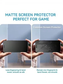 1片磨砂防窺手機螢幕保護貼，隱私螢幕保護貼，相容 iPhone 18 Pro Max/18 Pro/17/17 Pro/17 Pro Max/16/15/14 Pro Max/12/13/11/Xs Max/Xr/X/Mini/Plus，全螢幕陶瓷膜，防指紋、防摔、防眩光 - 黑色 - 查看 6