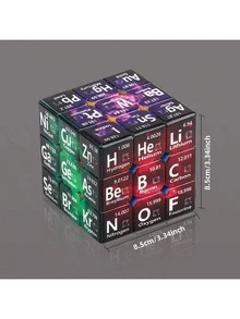 Chemical Element Periodic Table , Educational Puzzle Toy For Students, Middle School Chemistry Knowledge Point 3x3 Cube Gift - Multiple Styles - View 6