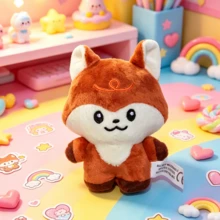 DELUSTA Cute Idol Cartoon Doll Keychain, Mini Stuffed Plush Figure Bag Pendant, Collectible Backpack Charm Accessory, Birthday Holiday Gift For Girls - Multicolor - View 5