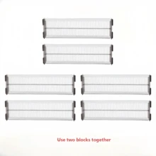 6pcs Adjustable Drawer Dividers, Expandable Plastic Organizer For Clothes, Underwear, Socks, Vertical And Horizontal Combination, Expandable Metal Kitchen, Drawer, Bedroom, Cabinet, Office Storage Box - Multicolor - View 12