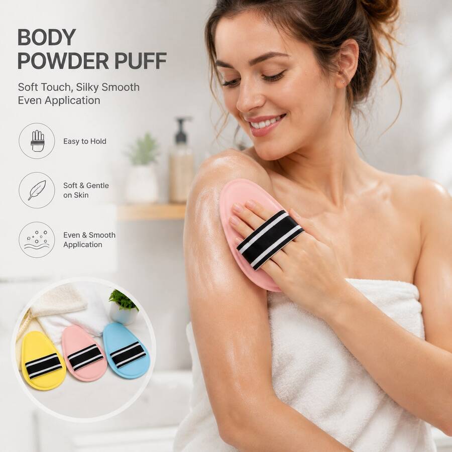 Aplikator Lotion Tubuh Ekstra Besar dan Tebal, Spons Pijat Minyak Esensial, Alat Rias untuk Pengaplikasian yang Merata - MultiWarna - View 1