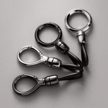 This Stylish And Minimalist Keychain Is Made Of Zinc Alloy And TPU Material, Suitable For Car Keys, Door Keys, Bag Pendants, Etc., Versatile - A - View 6