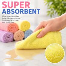 Carsun 5PCS Ultra Soft Microfiber Car Cleaning Towels, 5 Color Absorbent Detailing Cloths, No Lint Scratch Free Auto Care Towels For Interior Dashboard Glass - A - View 8
