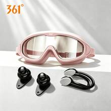 361degree 1 Set 3-Piece 361° Large Frame Wide View High Definition Anti-Fog Waterproof Leak-Proof Swimming Goggles, Unisex Adult, Includes Nose Clip, Ear Plugs And Portable Storage Box, Essential Summer Pool Accessory And Swimming Gift, Pool And Beach Swimming Gear - Multicolor - View 16