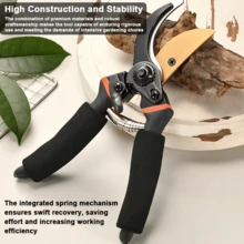 Thickened Titanium Alloy Pruning Shears, Heavy-Duty Pruning Shears For Thick Branches, Suitable For Garden Pruning, Fruit Tree Pruning, Branch Cutting, Modern Style, Comfortable Grip, Durable Tree Pruning Shears, Home Garden Floral Tools - Standard - View 8