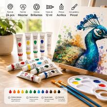 Oil Paints - 24 Colors+1 Brush - View 3