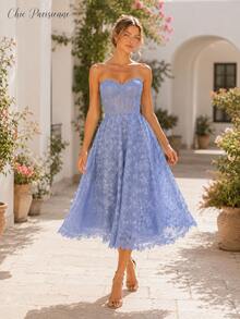 Periwinkle Riviera Lace - biru-ungu - View 6