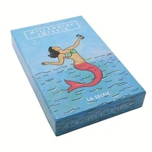 1 Box Millennial Loteria Bingo Card Game, Complete Game Cards & Instruction Manual, Durable Hard Paper Components, Hand Drawn Mermaid Ocean Graphic Design, Fast-Paced Lottery Match Game, Weekend Hangout, Autumn Indoor Activity - Multicolor - View 6
