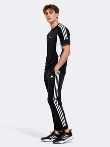 Adidas SPORTSWEAR M New Men's Short-Sleeve Sports T-Shirt - Black and White - View 3