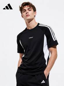 Adidas SPORTSWEAR M New Men's Short-Sleeve Sports T-Shirt - Black and White - View 1