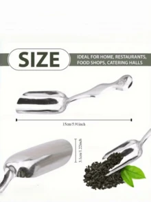 Stainless Steel Mini Measuring Spoon, Multi-Functional Kitchen And Restaurant Utensil, Suitable For Tea, Coffee, Ice, Flour And Sugar, Durable Metal Can Spoon With Hanging Ring - View 2