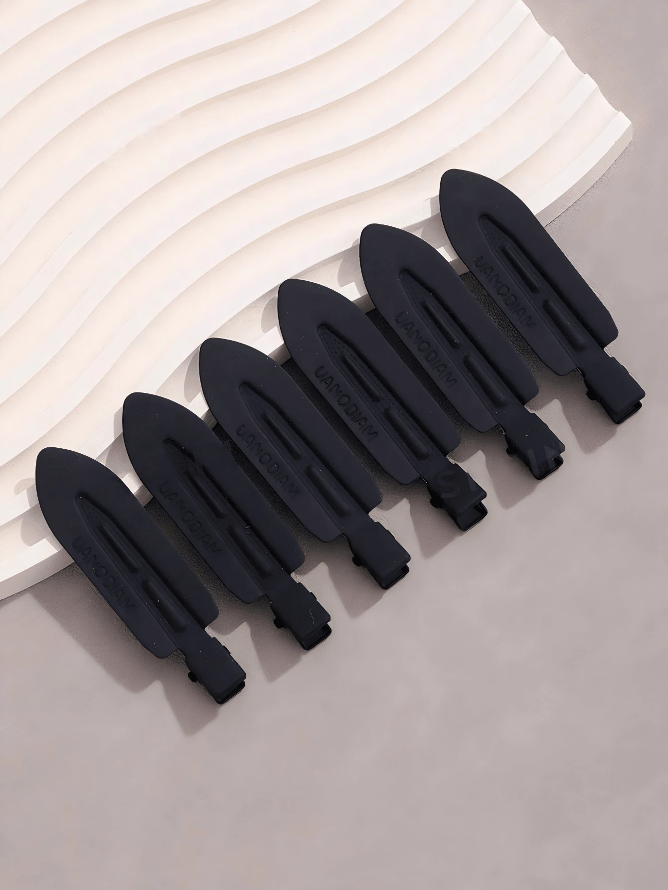 6pcs Metal Hair Clips Bangs Clips U-Shaped Clips Makeup Clips Set - Black - View 1
