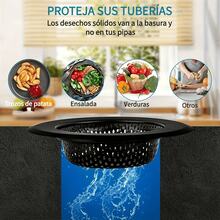 1/2pcs Black Stainless Steel Sink Strainer, Highly Efficient Filtration To Prevent Clogging, Essential Kitchen Cleaning Tool, Suitable For Kitchen Sink, Vegetable Washing Pool And Bathroom Drain - Multicolor - View 7