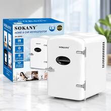 Mini Refrigerador Portátil 4 Litros Sokany SK-21031 Para Auto Y Hogar Enfría Y Conserva Alimentos Bebidas Cosméticos Compacto Eléctrico 12V Y 110V Color Blanco Bajo Consumo - Tipo de Enchufe A Japonés (100V) - Ver 6